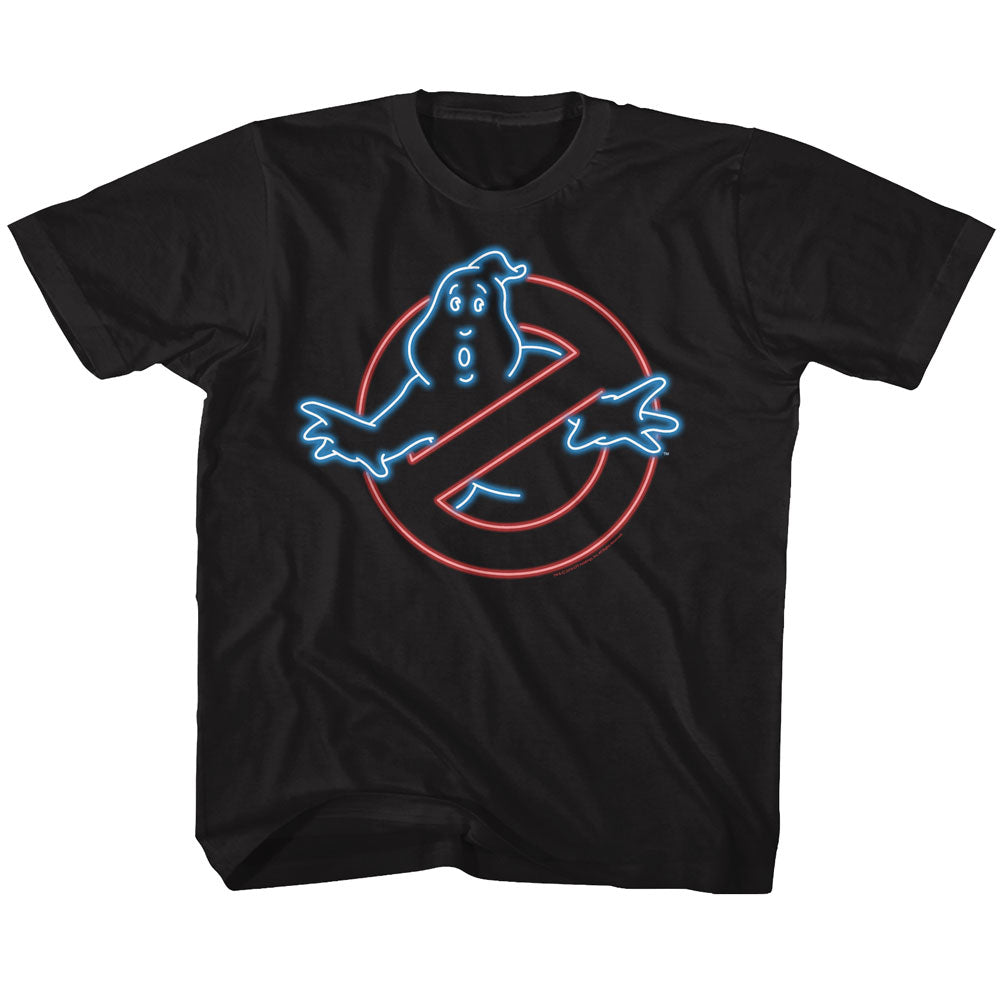 The Real Ghostbusters Toddler S/S T-Shirt - Neon Ghost - Solid Black Hoodie, Sweatshirt | CiraTrend.com
