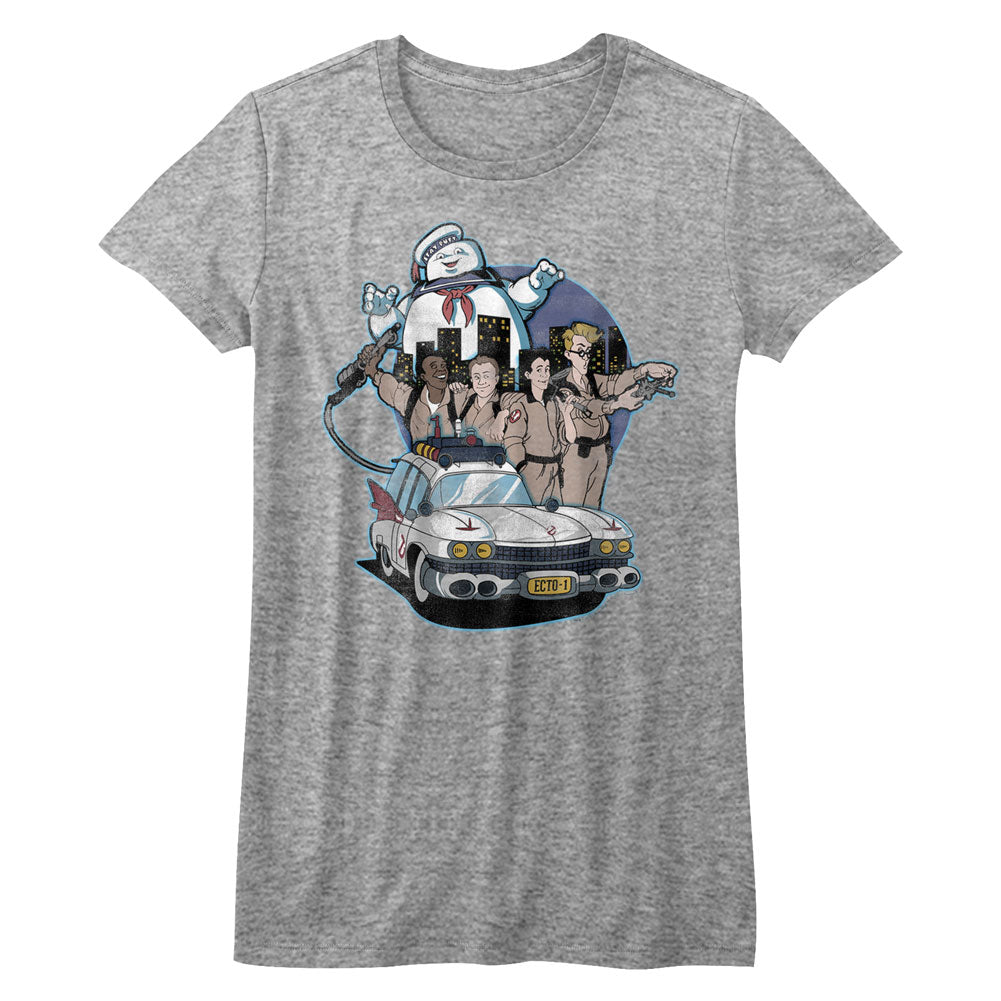 The Real Ghostbusters Girls Juniors S/S T-Shirt - Bustin' Buddies - Heather Gray Heather Hoodie, Sweatshirt | CiraTrend.com