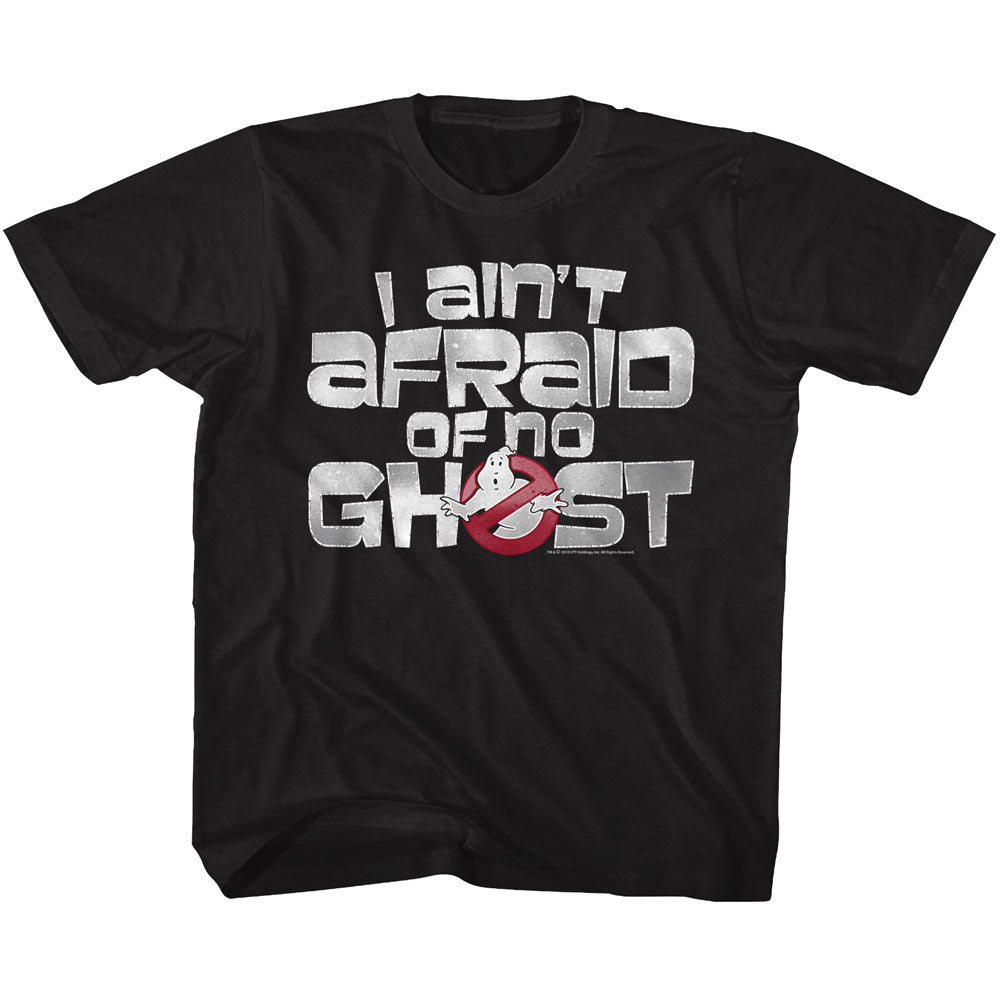 The Real Ghostbusters Youth S/S T-Shirt - Ain'T Afraid - Solid Black Hoodie, Sweatshirt | CiraTrend.com