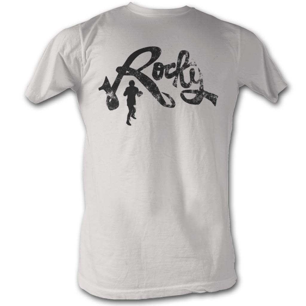 Rocky Mens S/S T-Shirt - Rocky Cursive - Solid White Hoodie, Sweatshirt | CiraTrend.com