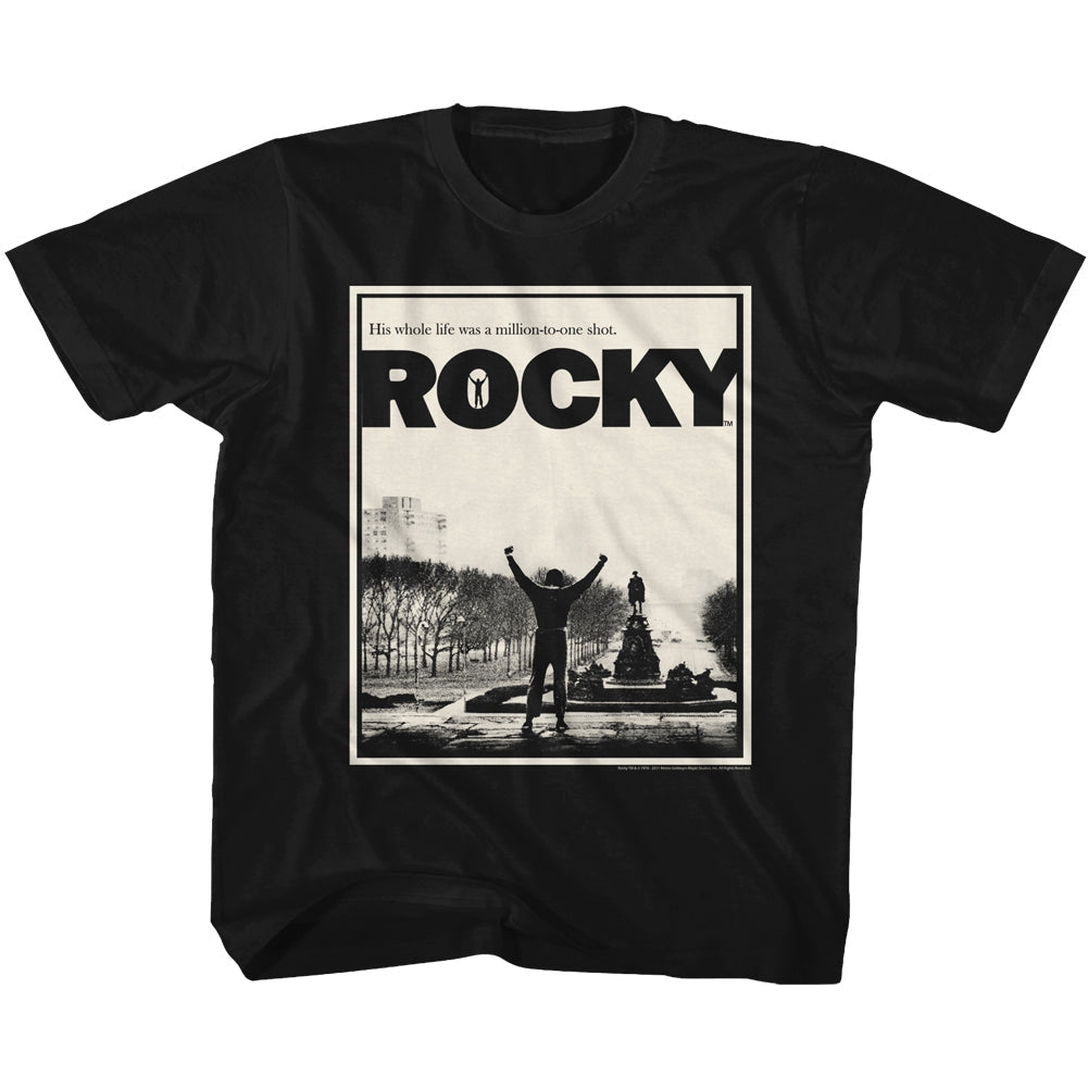 Rocky Toddler S/S T-Shirt - Million To One - Solid Black Hoodie, Sweatshirt | CiraTrend.com
