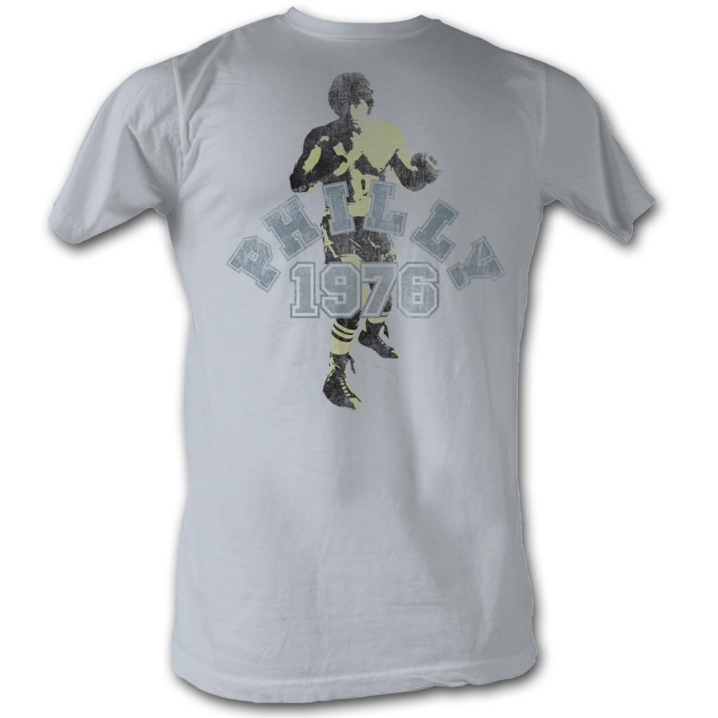 Rocky Mens S/S T-Shirt - Philly 1976 - Solid Silver Hoodie, Sweatshirt | CiraTrend.com
