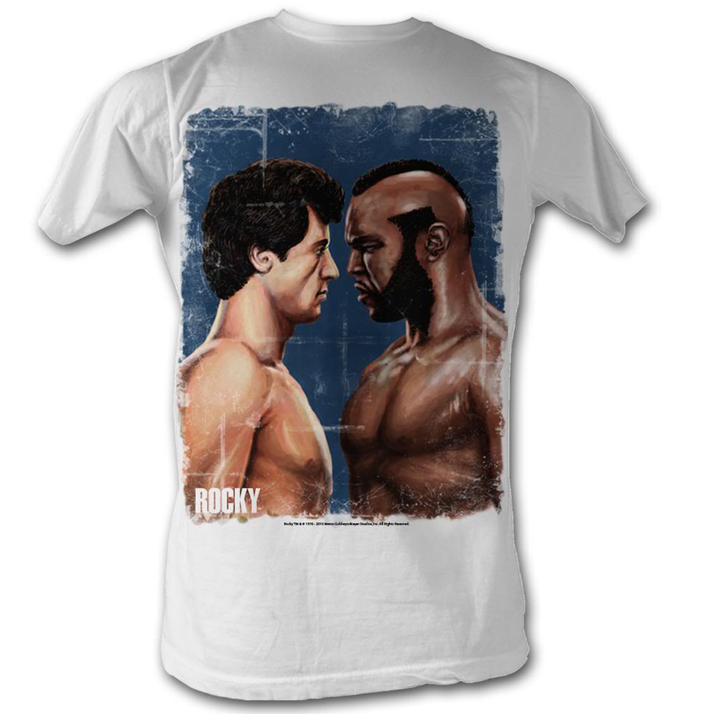 Rocky Mens S/S T-Shirt - Rocky Vs. Clubber Painting - Solid White Hoodie, Sweatshirt | CiraTrend.com