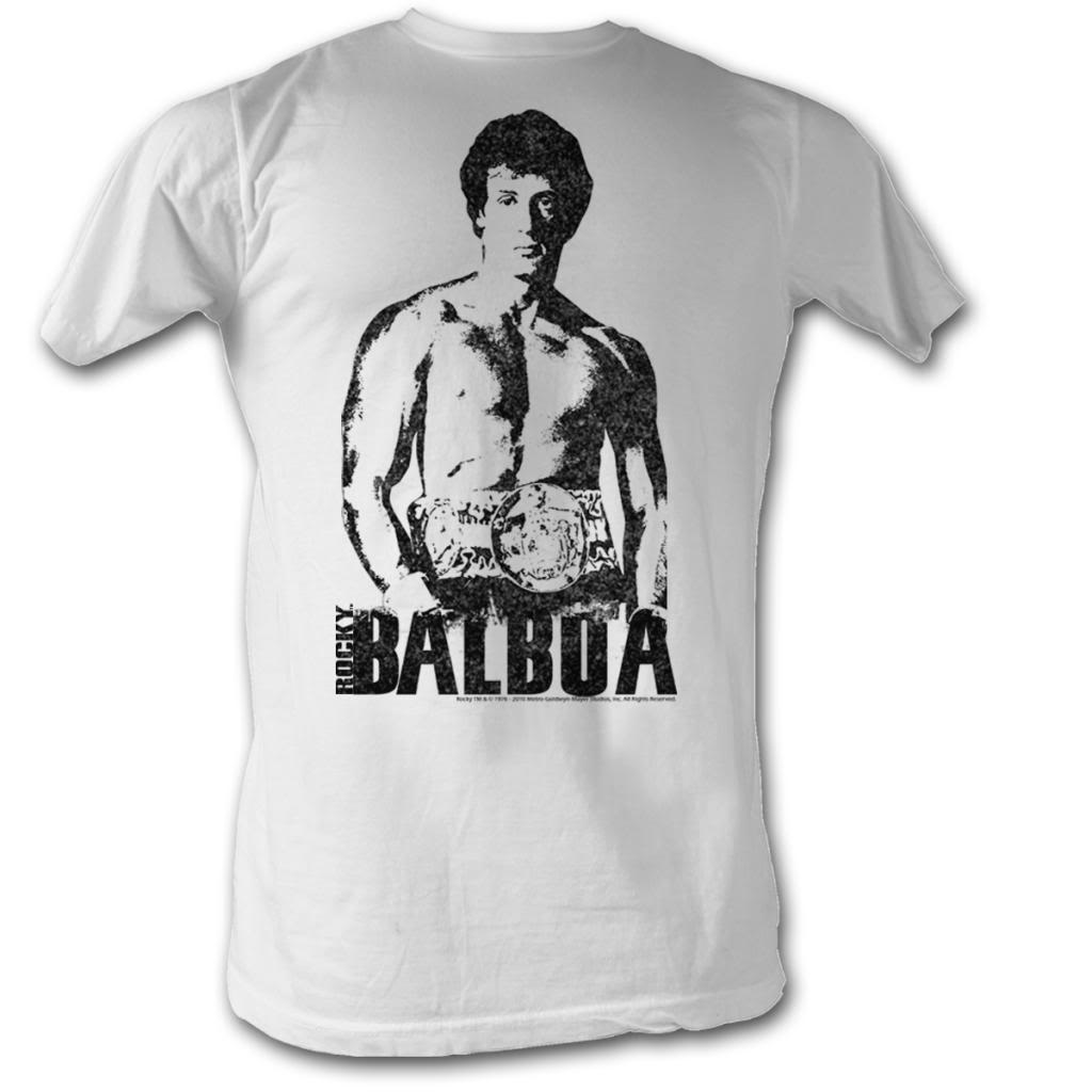 Rocky Mens S/S T-Shirt - Towering Over - Solid White Hoodie, Sweatshirt | CiraTrend.com