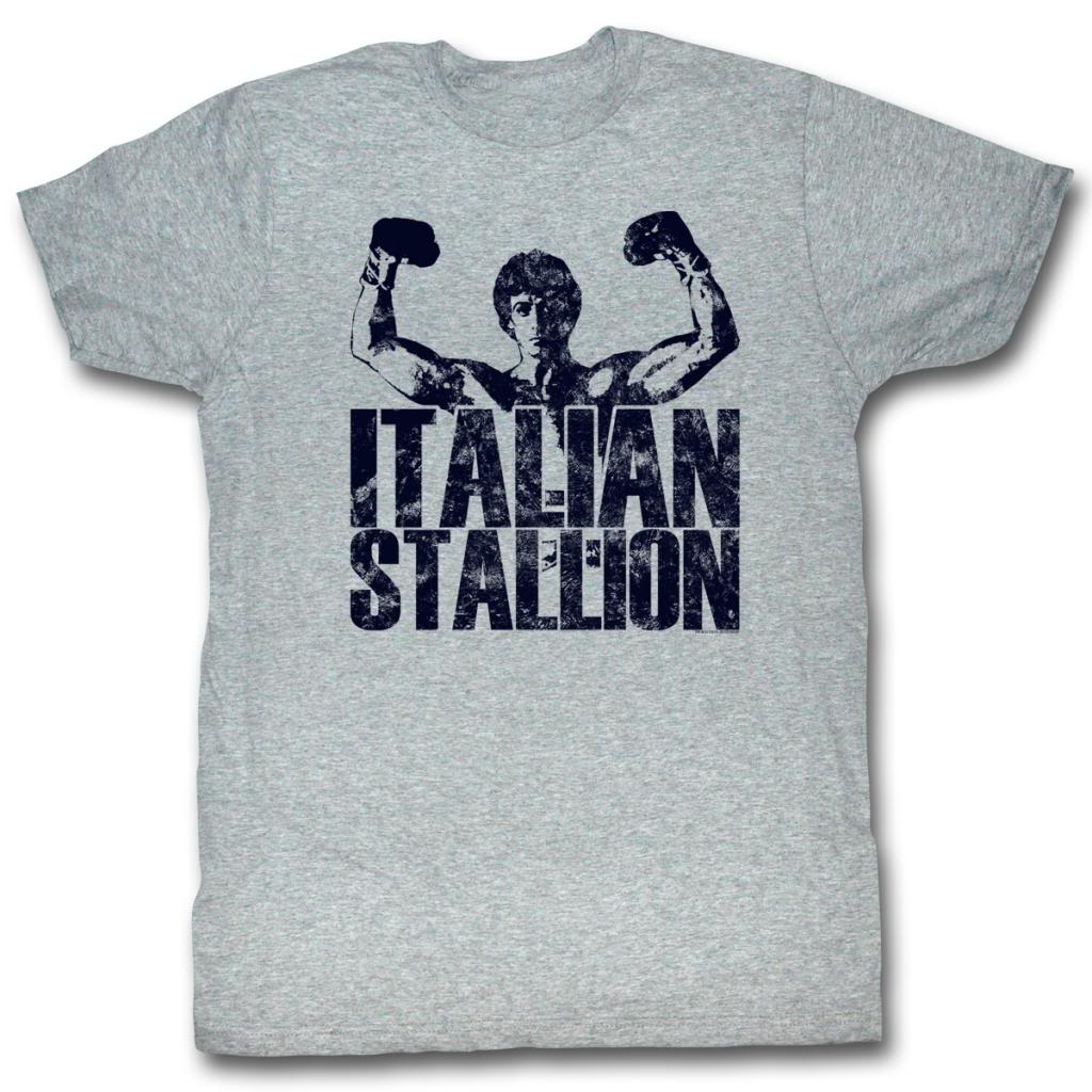 Rocky Mens S/S T-Shirt - Classic Stallion - Heather Gray Heather Hoodie, Sweatshirt | CiraTrend.com