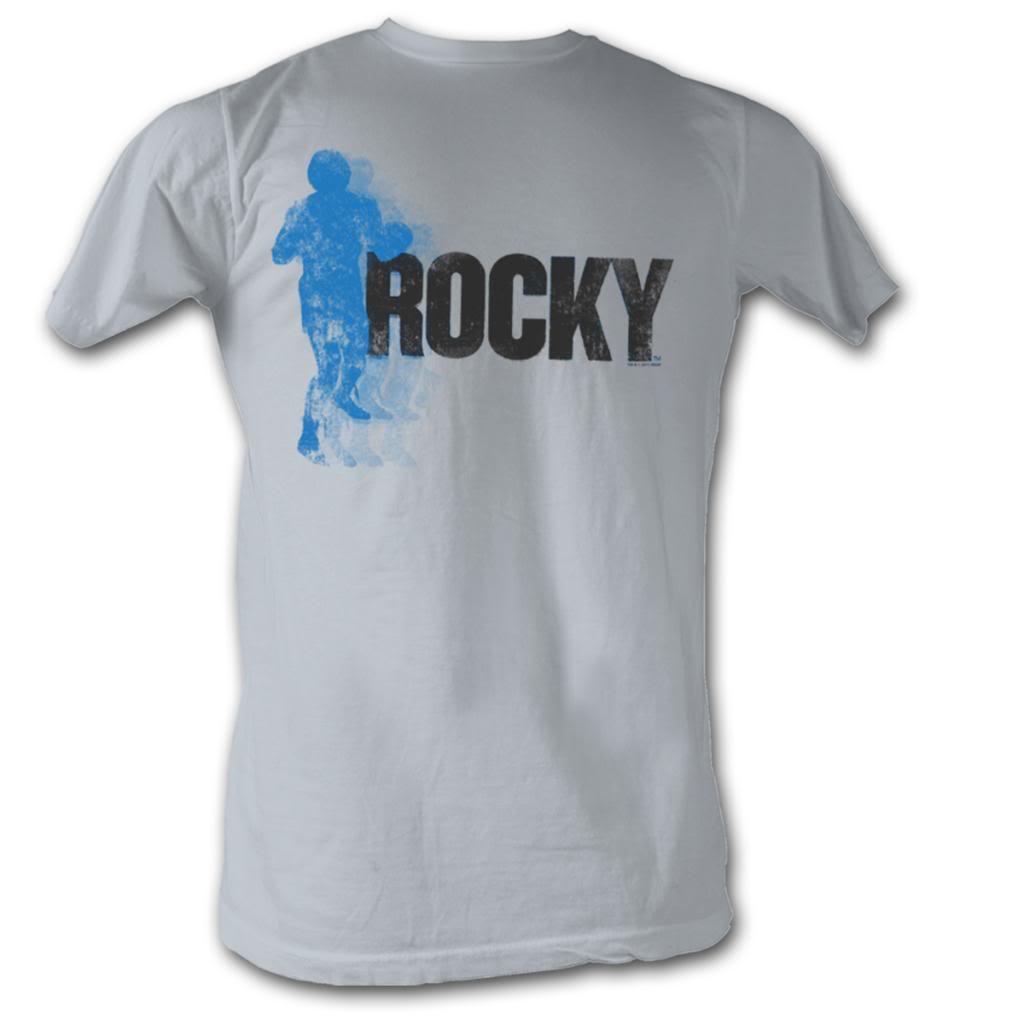 Rocky Mens S/S T-Shirt - Black And Blue - Solid Silver Hoodie, Sweatshirt | CiraTrend.com