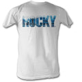 Rocky Mens S/S T-Shirt - Rocky Blue - Solid White Hoodie, Sweatshirt | CiraTrend.com