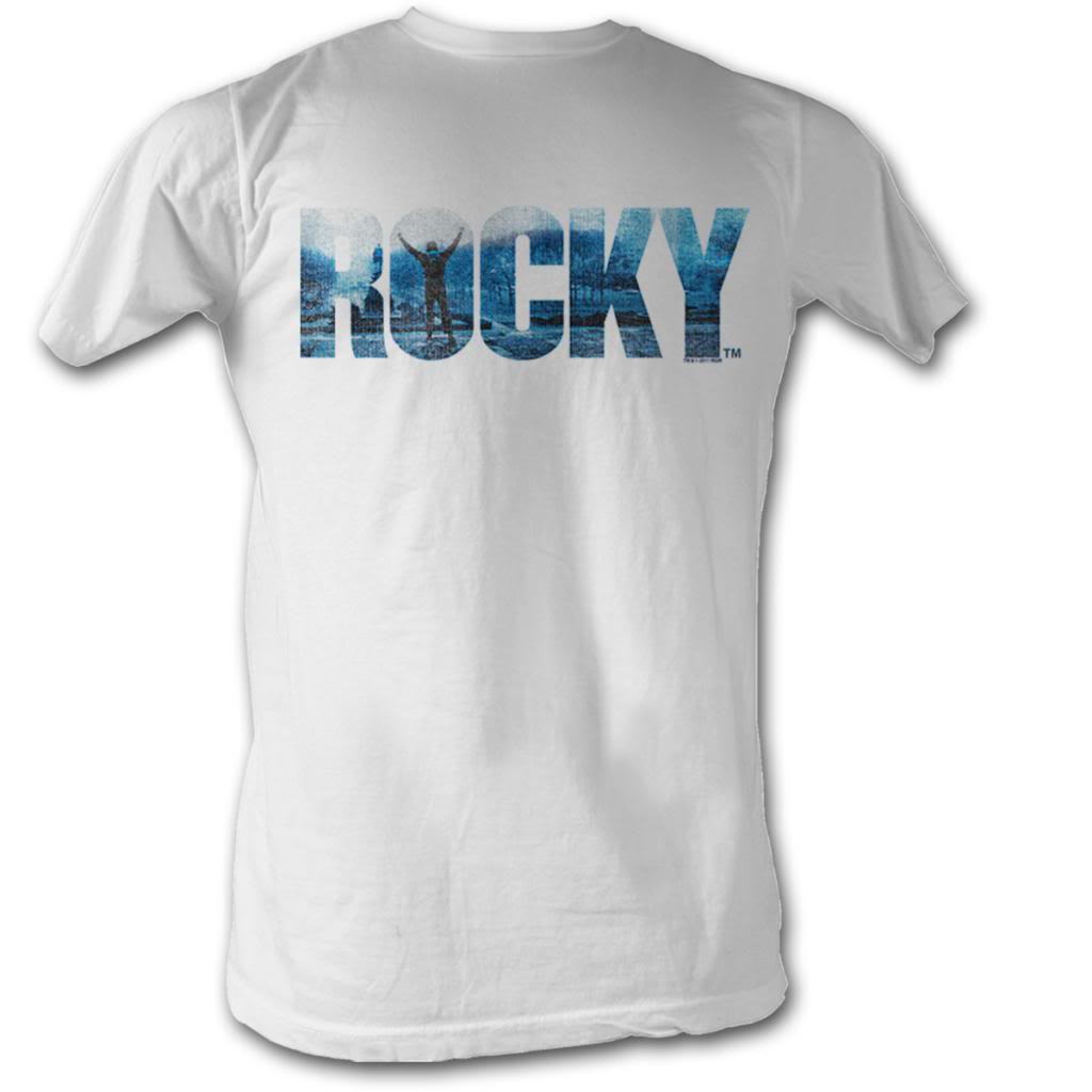 Rocky Mens S/S T-Shirt - Rocky Blue - Solid White Hoodie, Sweatshirt | CiraTrend.com