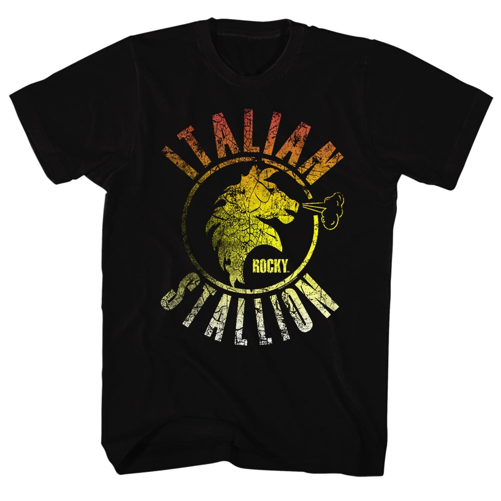 Rocky Mens S/S T-Shirt - Stallion Fade - Solid Black Hoodie, Sweatshirt | CiraTrend.com