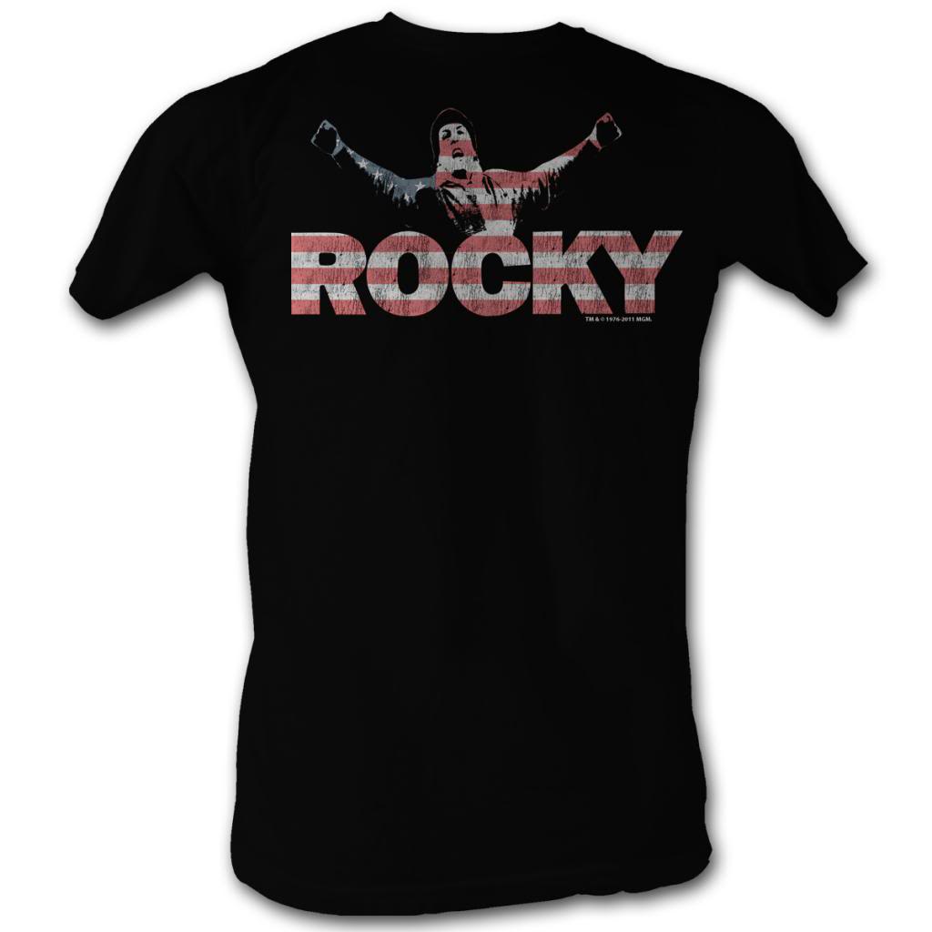 Rocky Mens S/S T-Shirt - Classic Rock - Solid Black Hoodie, Sweatshirt | CiraTrend.com