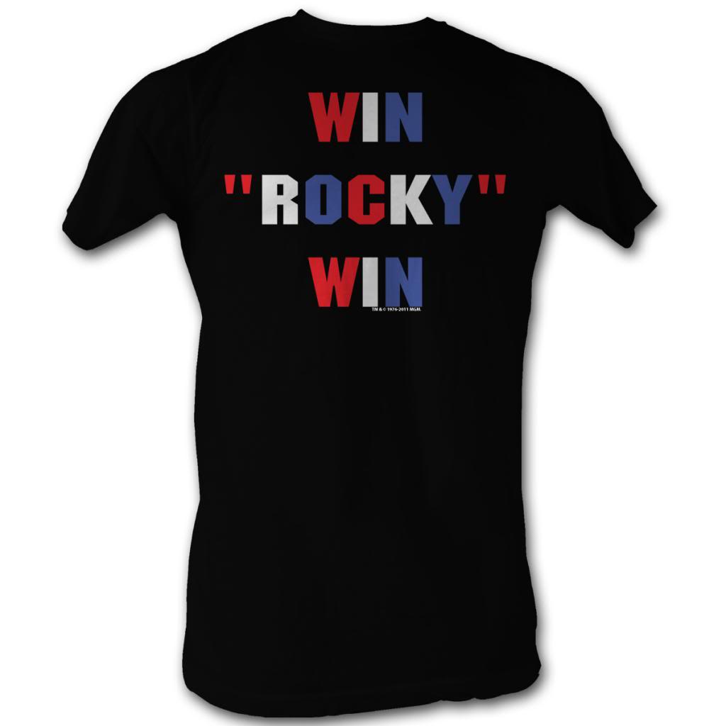 Rocky Mens S/S T-Shirt - Winning - Solid Black Hoodie, Sweatshirt | CiraTrend.com