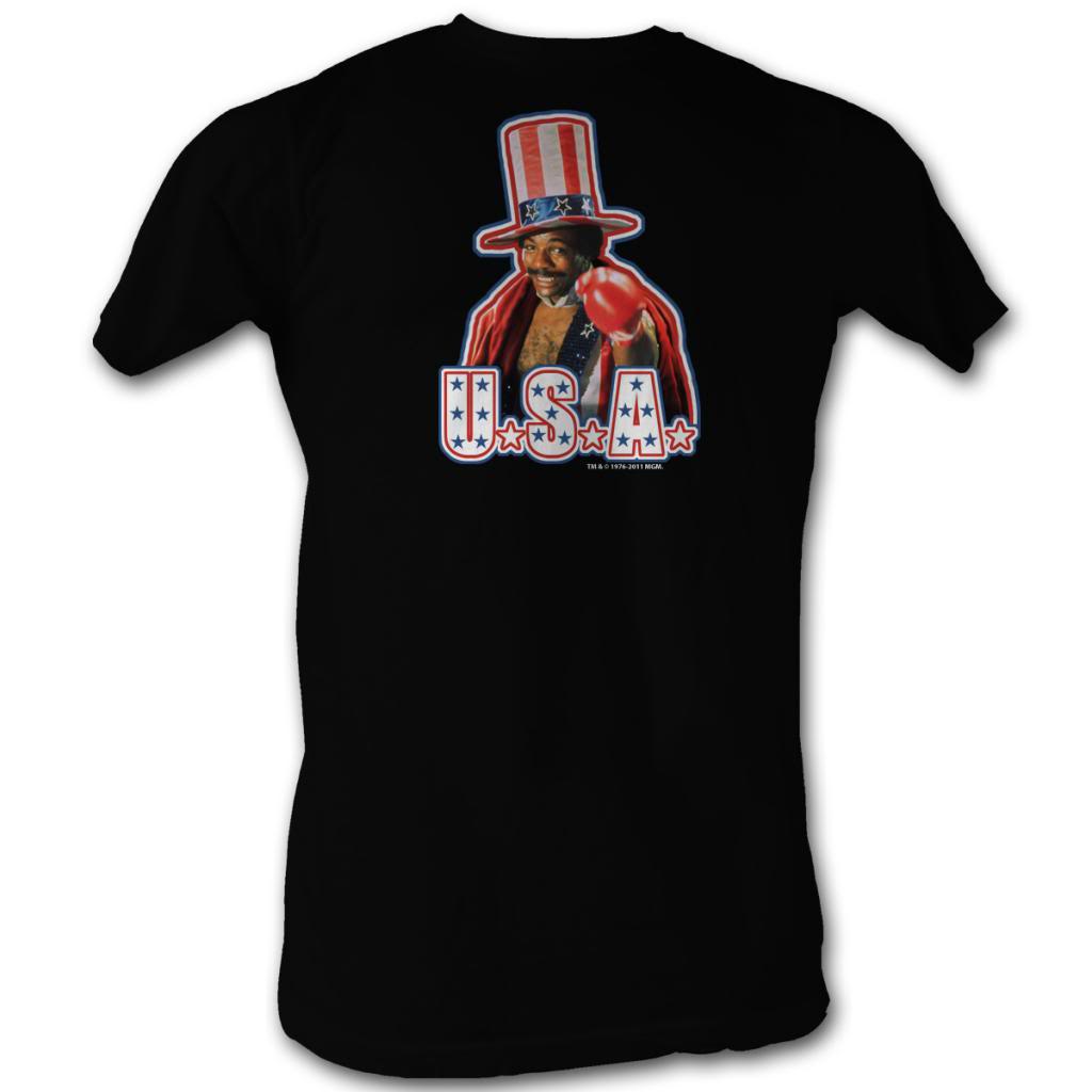 Rocky Mens S/S T-Shirt - Usa! - Solid Black Hoodie, Sweatshirt | CiraTrend.com