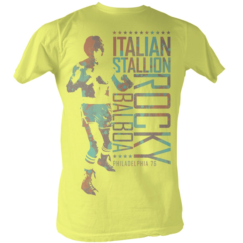 Rocky Mens S/S T-Shirt - Italy Man - Heather Yellow Heather Hoodie, Sweatshirt | CiraTrend.com