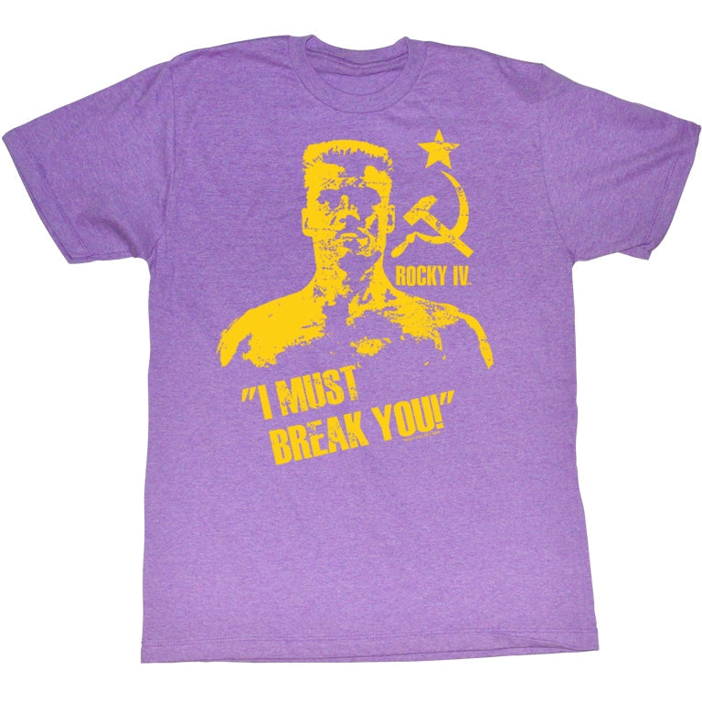 Rocky Mens S/S T-Shirt - Break You - Heather Neon Purple Heather Hoodie, Sweatshirt | CiraTrend.com