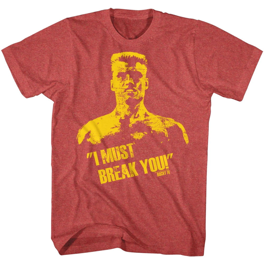 Rocky Mens S/S T-Shirt - Break You - Heather Red Heather Hoodie, Sweatshirt | CiraTrend.com