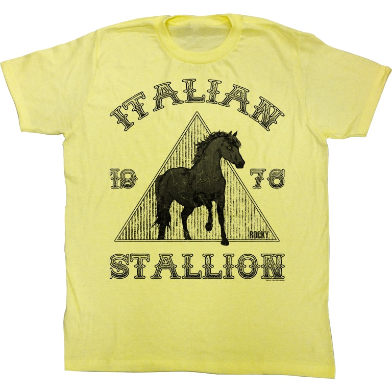 Rocky Mens S/S T-Shirt - Italian Stallion - Heather Yellow Heather Hoodie, Sweatshirt | CiraTrend.com