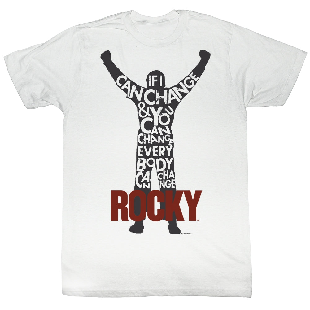 Rocky Mens S/S T-Shirt - Winner - Solid White Hoodie, Sweatshirt | CiraTrend.com