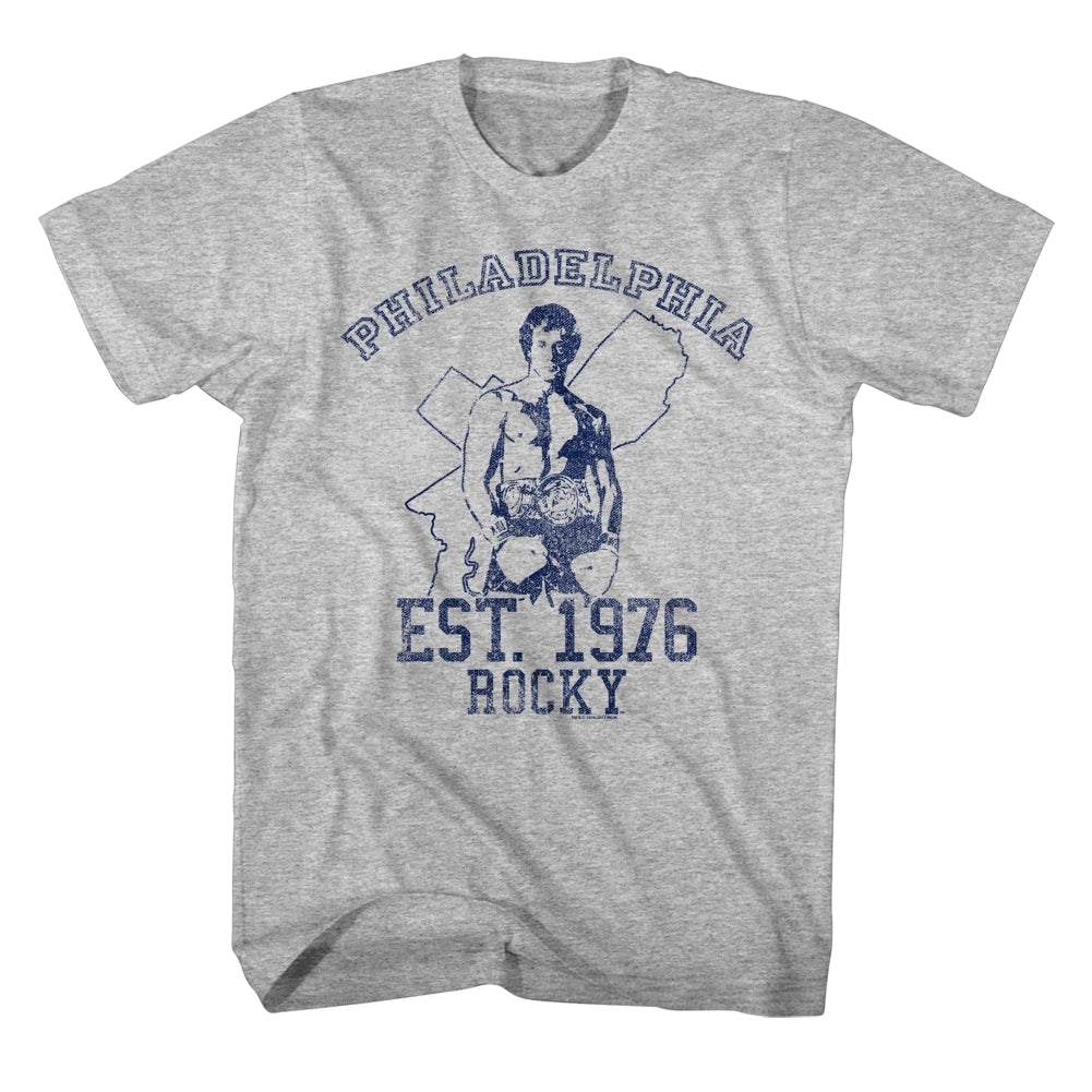 Rocky Mens S/S T-Shirt - Philidelphia - Heather Gray Heather Hoodie, Sweatshirt | CiraTrend.com