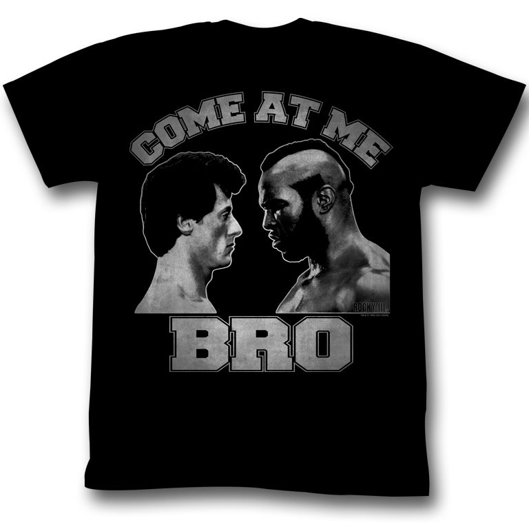 Rocky Mens S/S T-Shirt - Come At Me - Solid Black Hoodie, Sweatshirt | CiraTrend.com