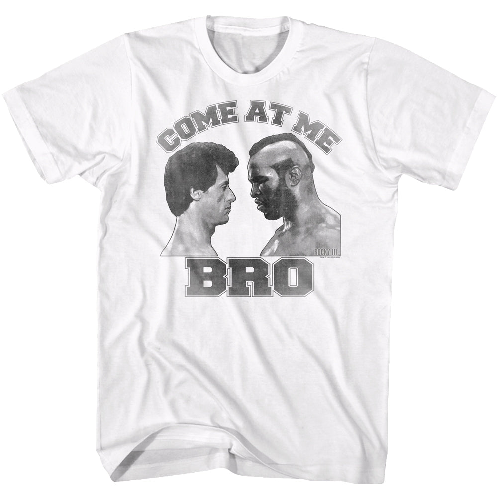 Rocky Mens S/S T-Shirt - Come At Me - Solid White Hoodie, Sweatshirt | CiraTrend.com