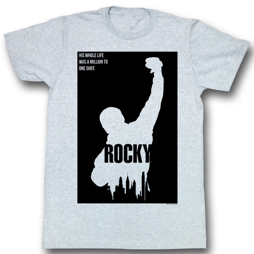 Rocky Mens S/S T-Shirt - Blocked Out - Heather Gray Heather Hoodie, Sweatshirt | CiraTrend.com