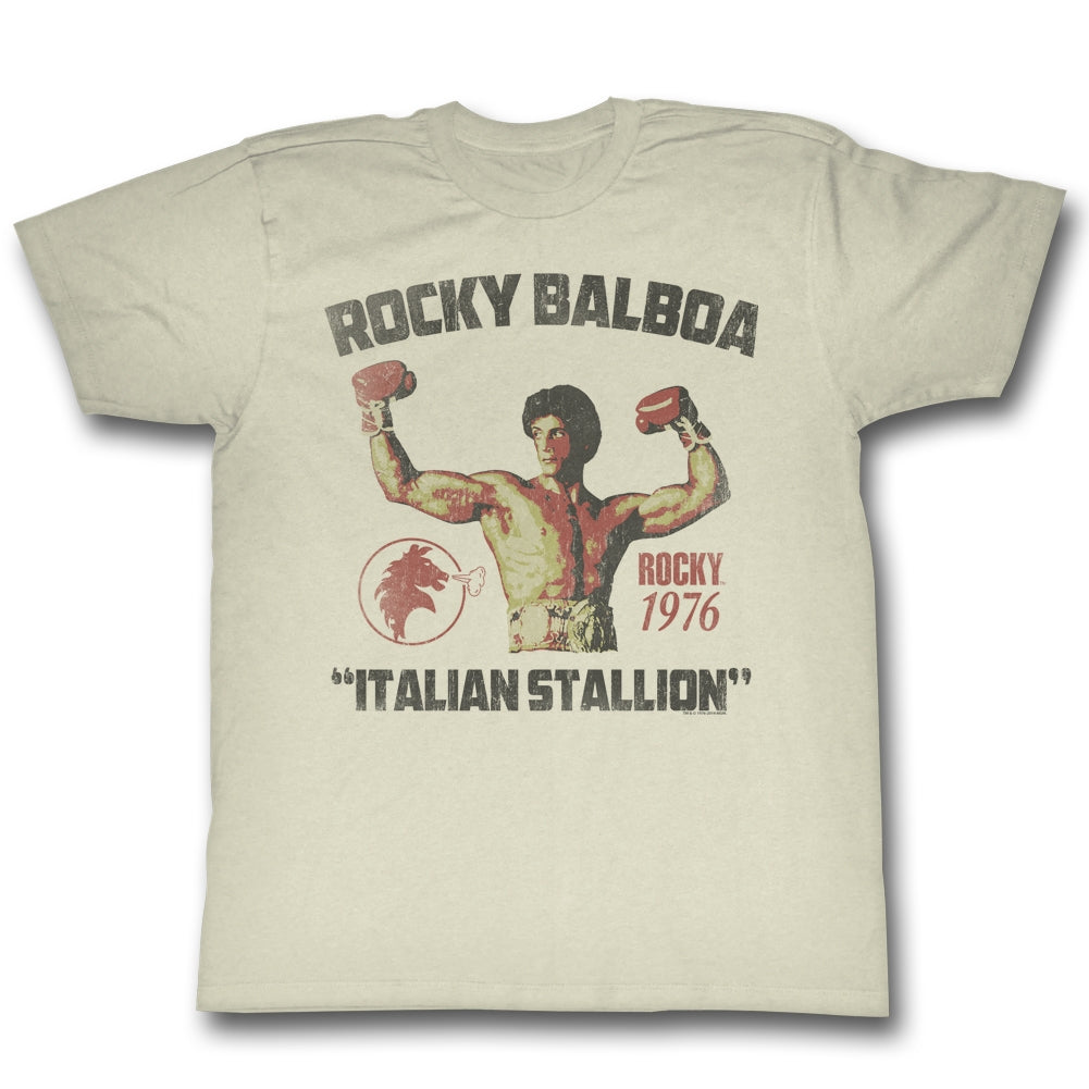 Rocky Mens S/S T-Shirt - Stallion - Solid Natural Hoodie, Sweatshirt | CiraTrend.com