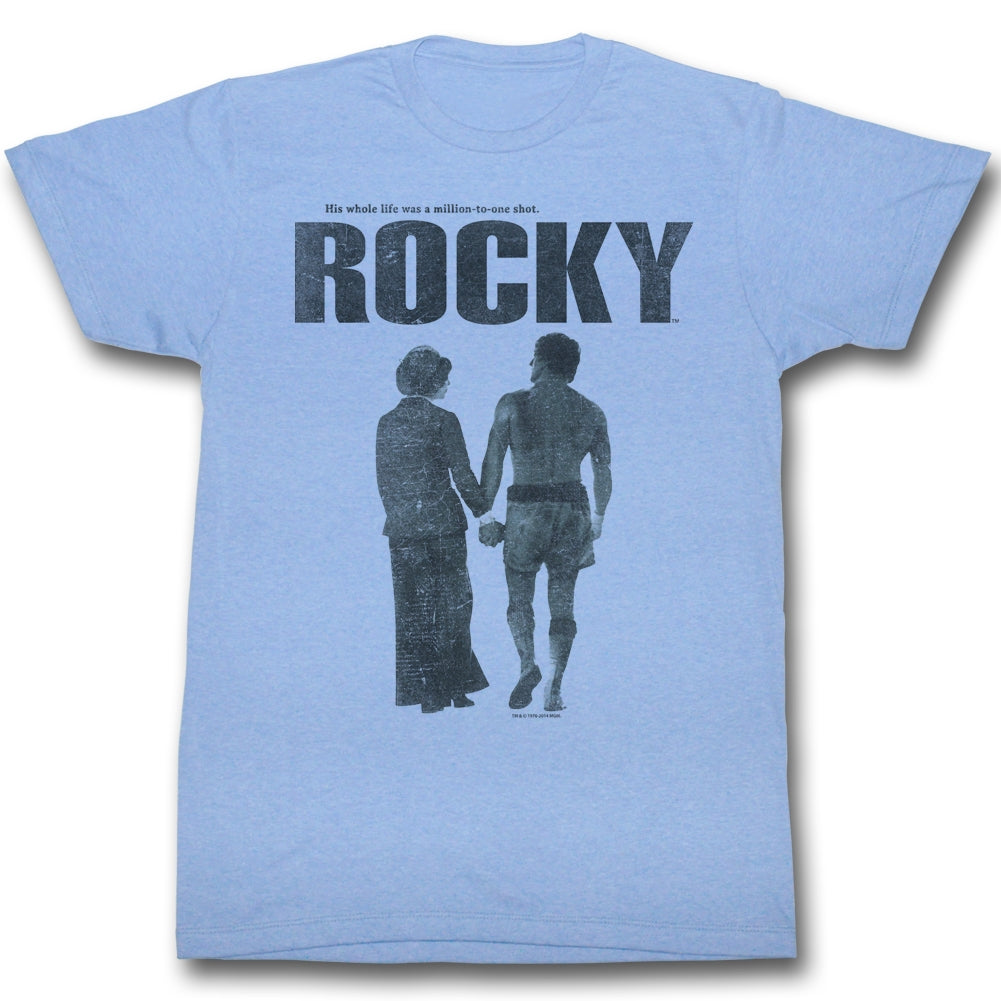 Rocky Mens S/S T-Shirt - Poster - Heather Light Blue Heather Hoodie, Sweatshirt | CiraTrend.com