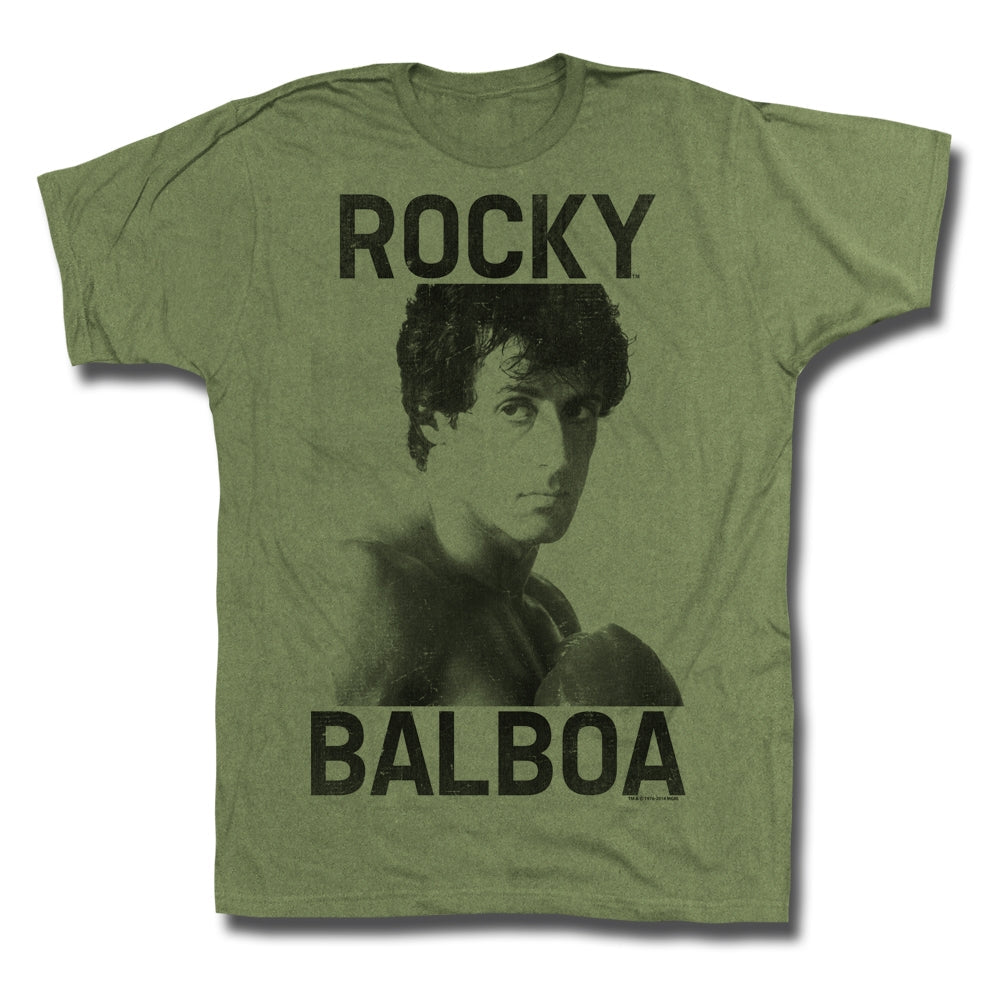 Rocky Mens S/S T-Shirt - Balboa - Solid Military Green Hoodie, Sweatshirt | CiraTrend.com