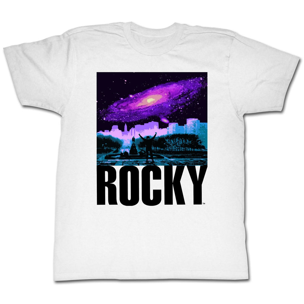 Rocky Mens S/S T-Shirt - Galaxy - Solid White Hoodie, Sweatshirt | CiraTrend.com