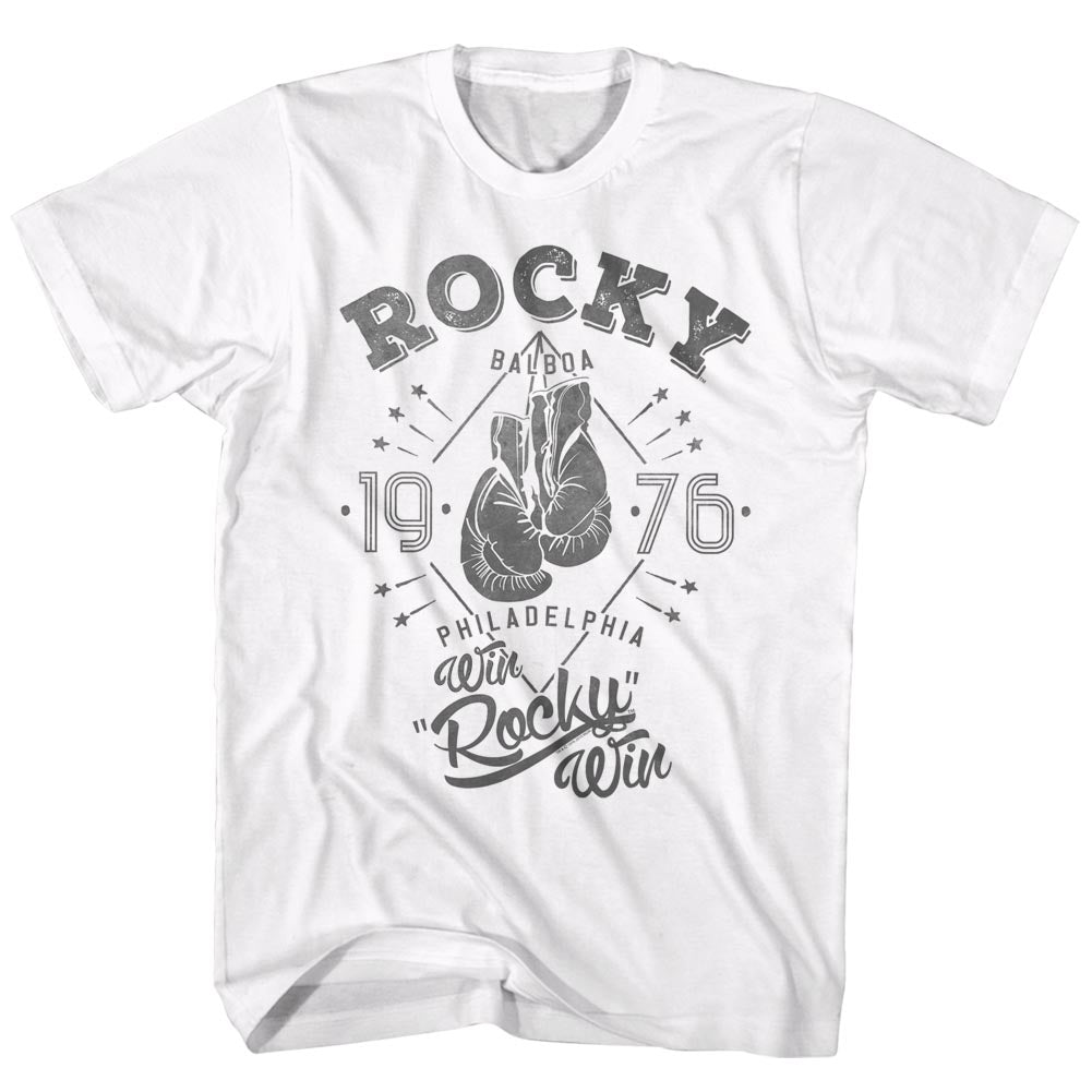 Rocky Mens S/S T-Shirt - Rocky - Solid White Hoodie, Sweatshirt | CiraTrend.com