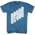 Rocky Mens S/S T-Shirt - Letter Step Straight - Heather Pacific Blue Heather Hoodie, Sweatshirt | CiraTrend.com
