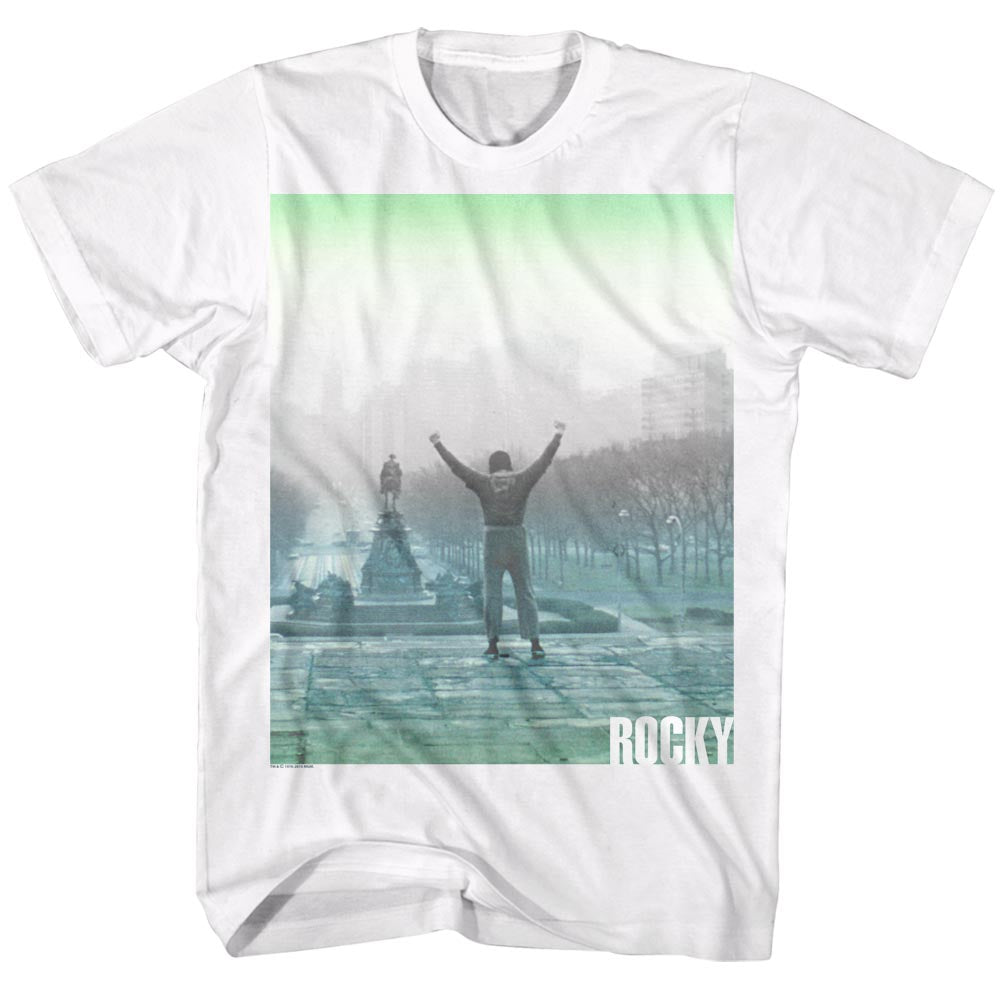 Rocky Mens S/S T-Shirt - Fade - Solid White Hoodie, Sweatshirt | CiraTrend.com