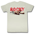 Rocky Mens S/S T-Shirt - Downbut Never Out - Solid White Hoodie, Sweatshirt | CiraTrend.com