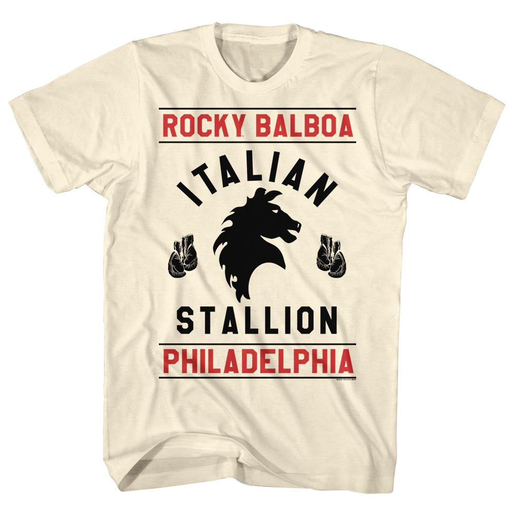 Rocky Mens S/S T-Shirt - Rocky Gloves - Solid Natural Hoodie, Sweatshirt | CiraTrend.com