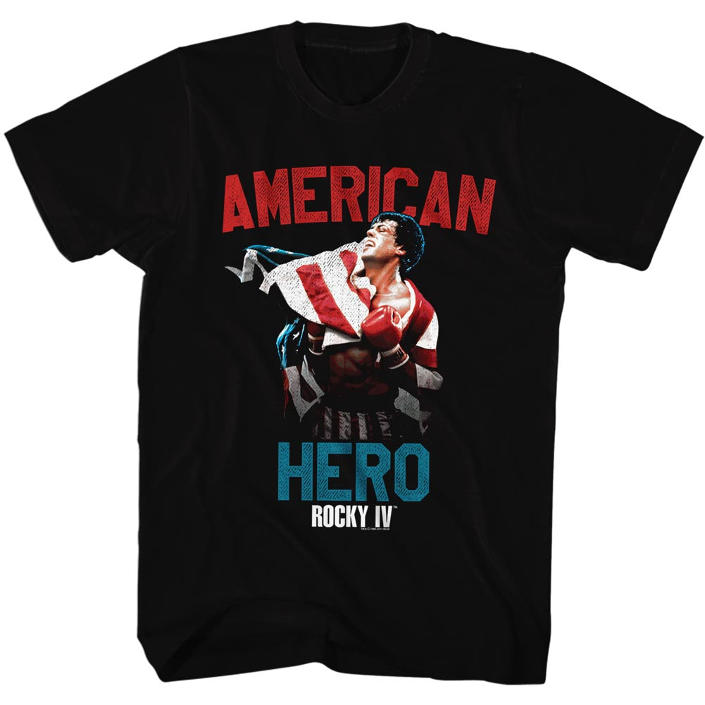 Rocky Mens S/S T-Shirt - Hero - Solid Black Hoodie, Sweatshirt | CiraTrend.com