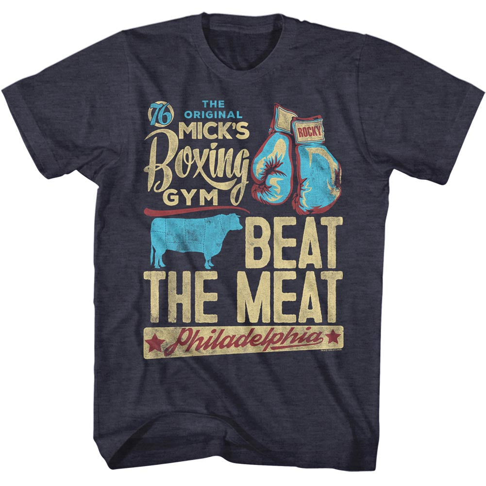 Rocky Mens S/S T-Shirt - Just Beat It - Heather Navy Heather Hoodie, Sweatshirt | CiraTrend.com