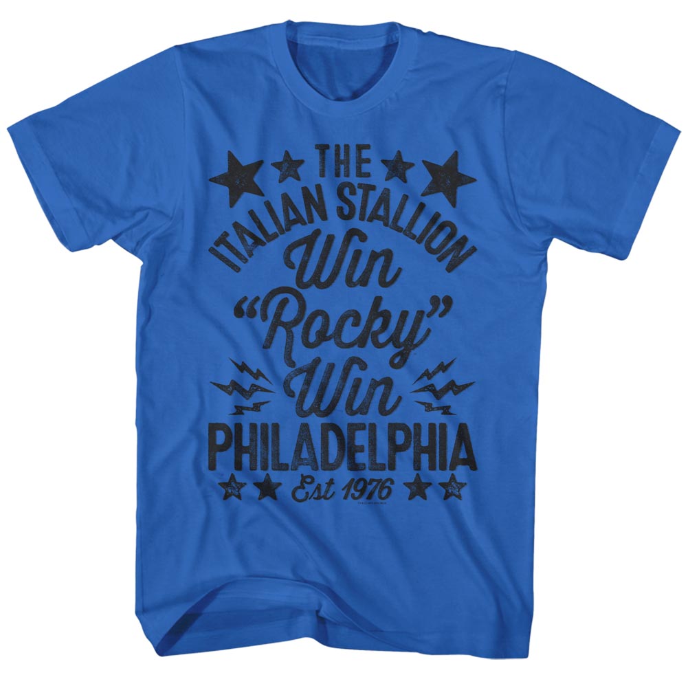 Rocky Mens S/S T-Shirt - Win Handmade - Solid Royal Hoodie, Sweatshirt | CiraTrend.com