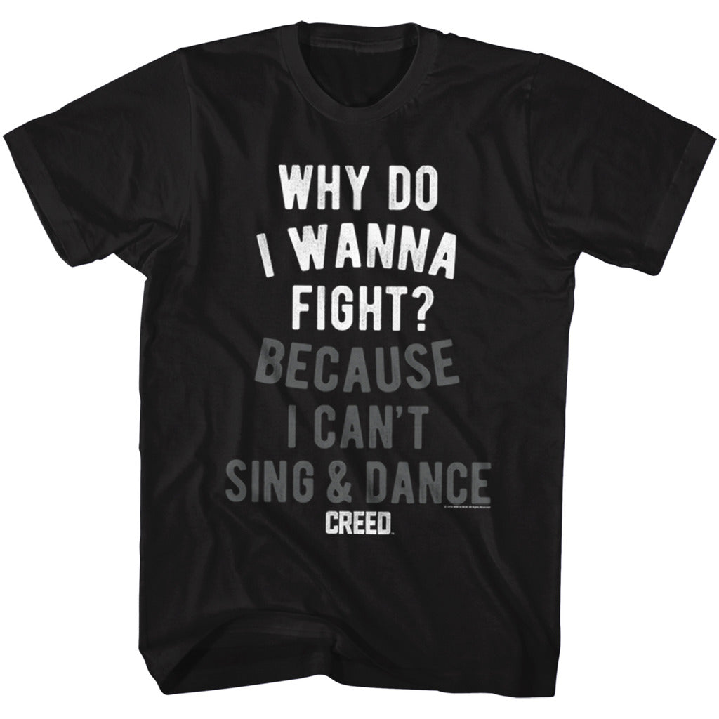 Rocky Mens S/S T-Shirt - Wannafight - Solid Black Hoodie, Sweatshirt | CiraTrend.com