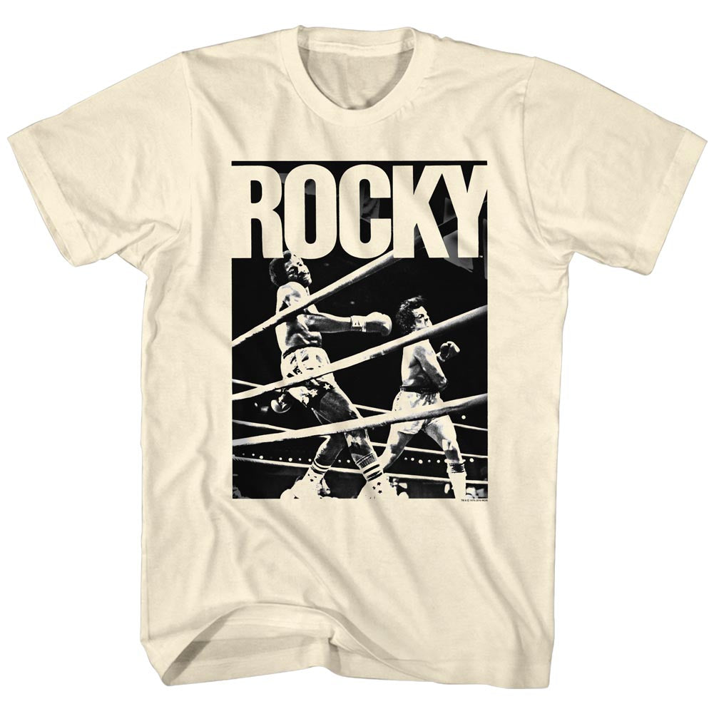 Rocky Mens S/S T-Shirt - Knockout - Solid Natural Hoodie, Sweatshirt | CiraTrend.com