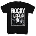 Rocky Mens S/S T-Shirt - Rocky Sitting - Solid Black Hoodie, Sweatshirt | CiraTrend.com