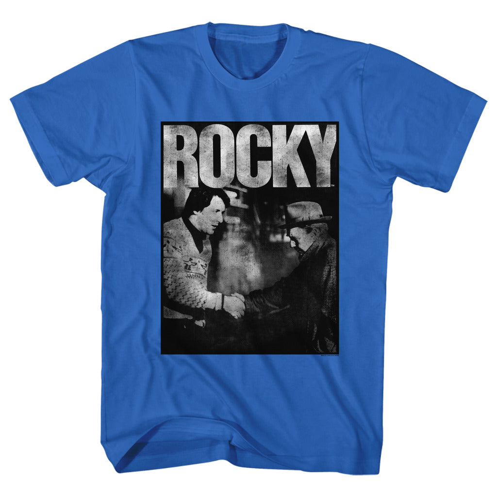 Rocky Mens S/S T-Shirt - Handshake - Solid Royal Hoodie, Sweatshirt | CiraTrend.com