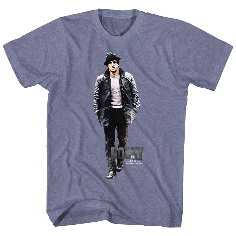 Rocky Mens S/S T-Shirt - Million-To-One - Heather Vintage Blue Heather Hoodie, Sweatshirt | CiraTrend.com