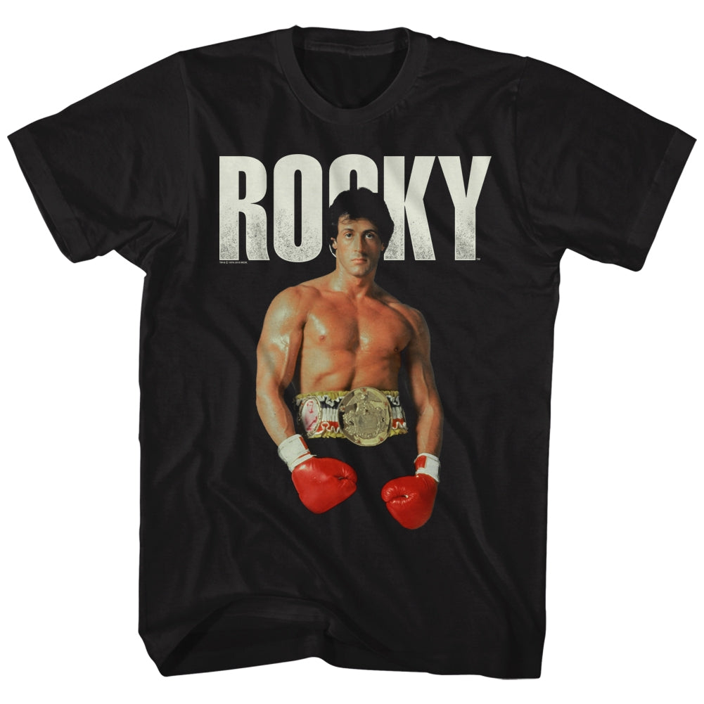 Rocky Mens S/S T-Shirt - Stand - Solid Black Hoodie, Sweatshirt | CiraTrend.com