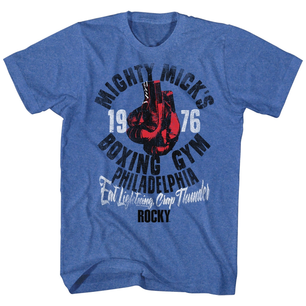 Rocky Mens S/S T-Shirt - Mick'S Gym - Heather Royal Heather Hoodie, Sweatshirt | CiraTrend.com