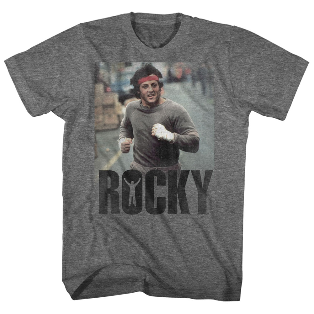 Rocky Mens S/S T-Shirt - Run Rocky - Heather Graphite Heather Hoodie, Sweatshirt | CiraTrend.com