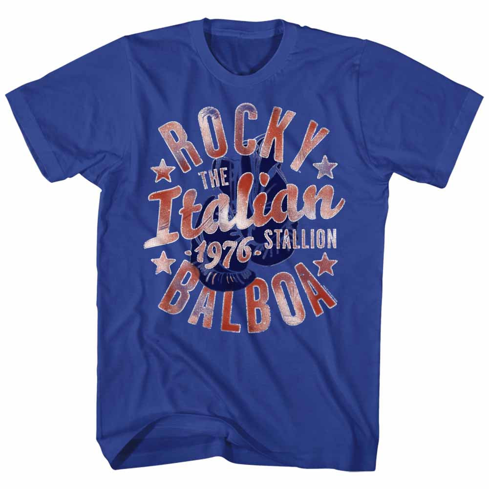 Rocky Mens S/S T-Shirt - Italian Stallion - Solid Royal Hoodie, Sweatshirt | CiraTrend.com