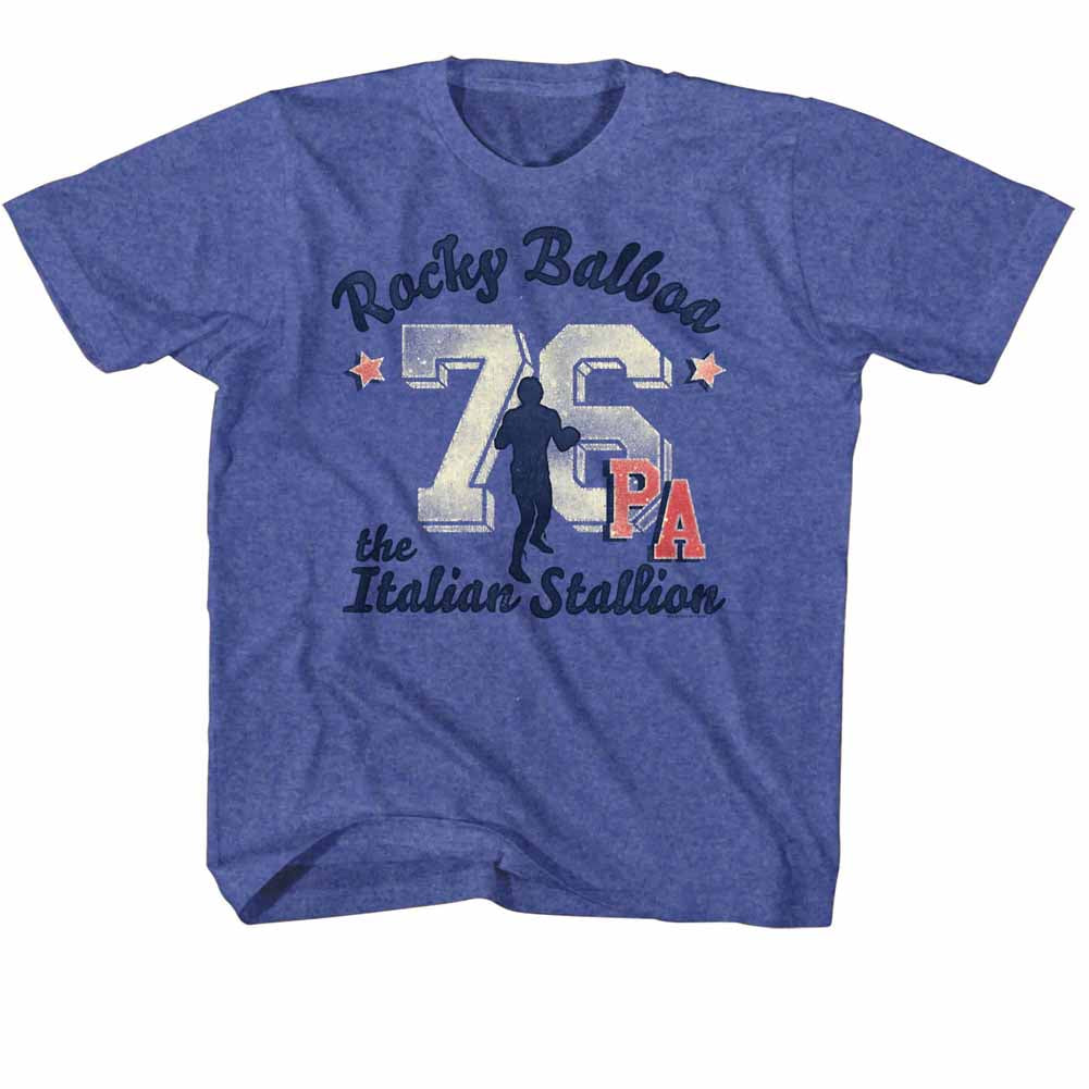 Rocky Toddler S/S T-Shirt - Ath 76 Take 2 - Heather Vintage Royal Hoodie, Sweatshirt | CiraTrend.com