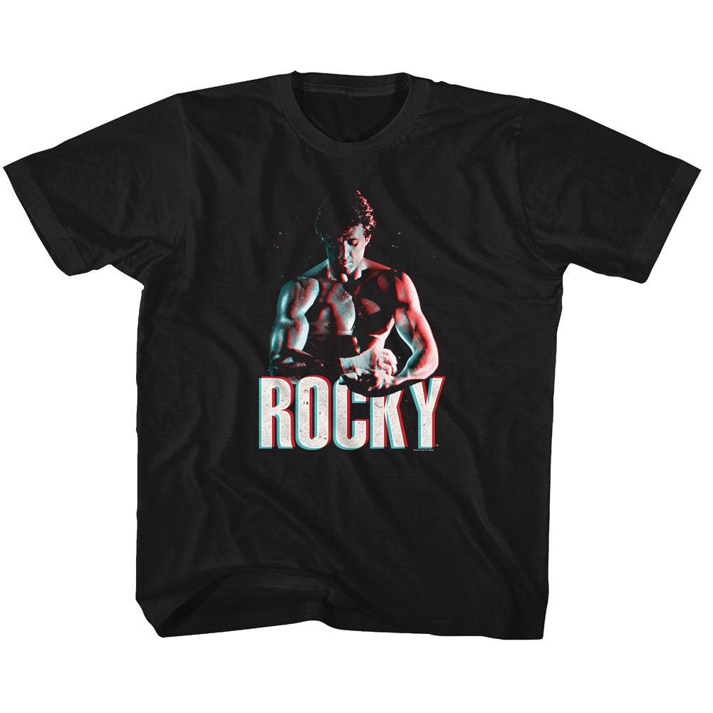 Rocky Toddler S/S T-Shirt - 3D Muscles - Solid Black Hoodie, Sweatshirt | CiraTrend.com