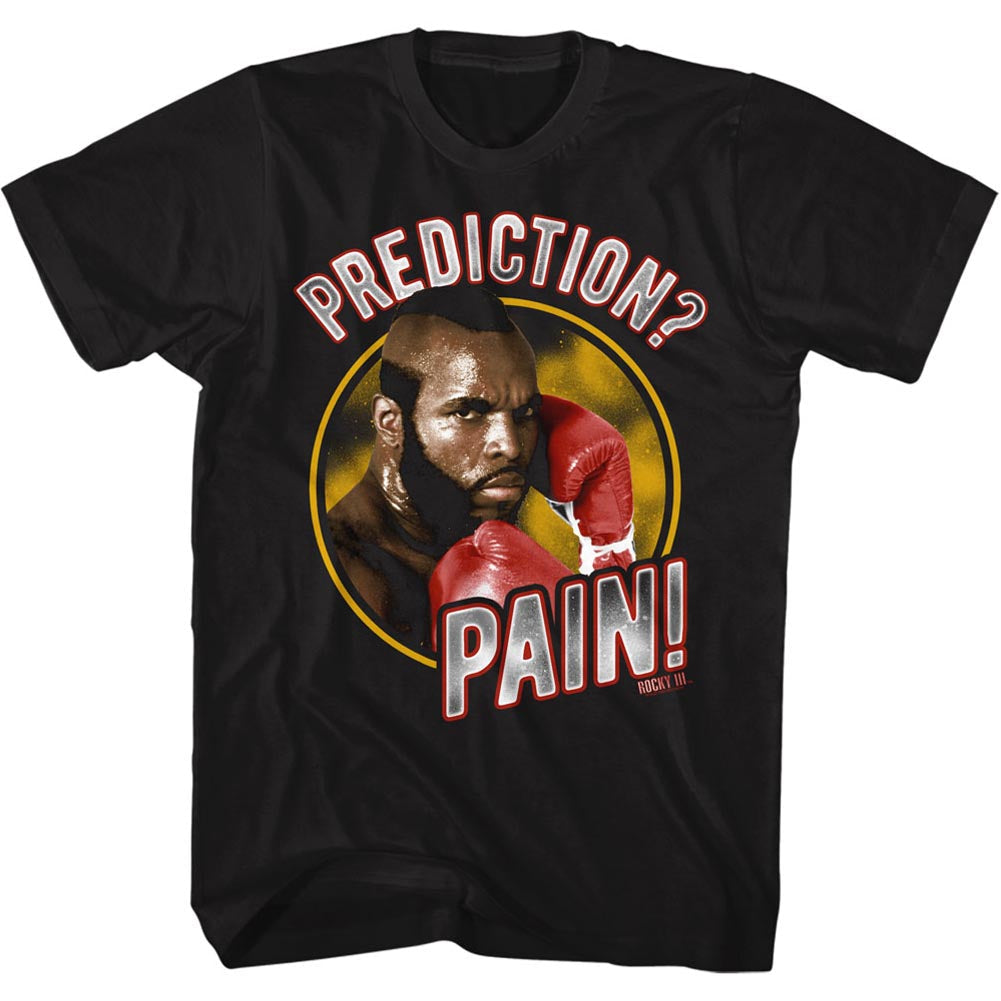Rocky Mens S/S T-Shirt - Pain Prediction - Solid Black Hoodie, Sweatshirt | CiraTrend.com