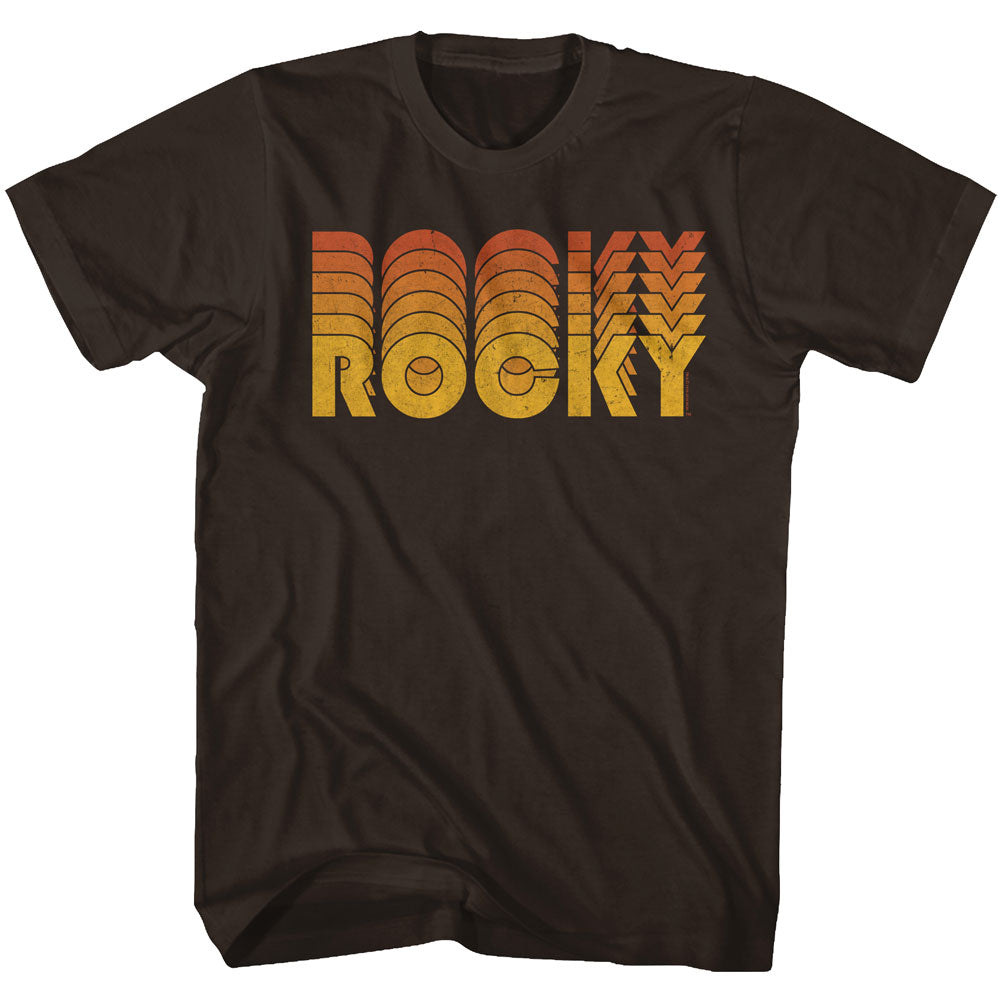 Rocky Mens S/S T-Shirt - Retro Rocky - Solid Dark Chocolate Hoodie, Sweatshirt | CiraTrend.com